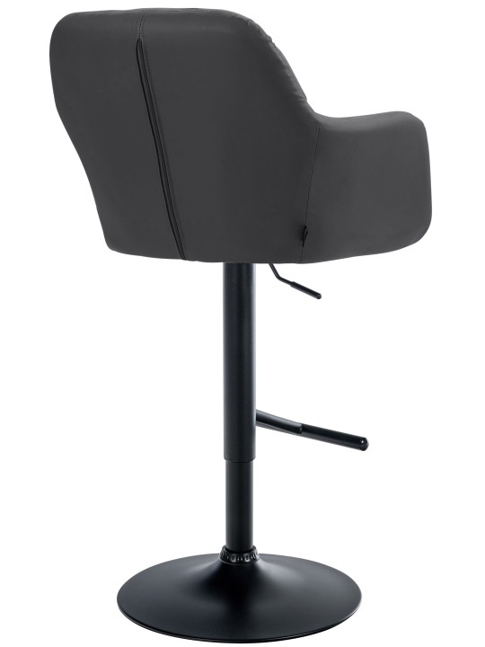 Tabouret de bar Natoma simili cuir, noir