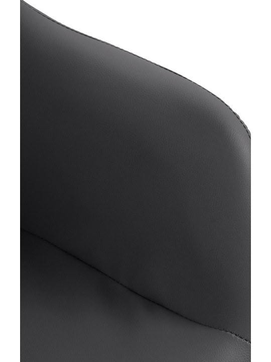 Tabouret de bar Natoma simili cuir, noir