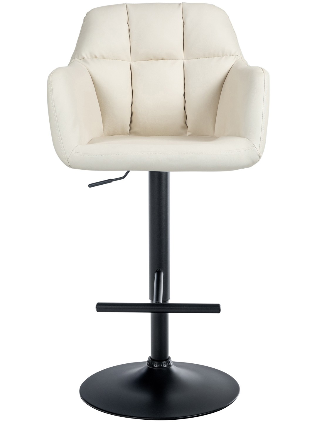 Tabouret de bar Natoma simili cuir, crème