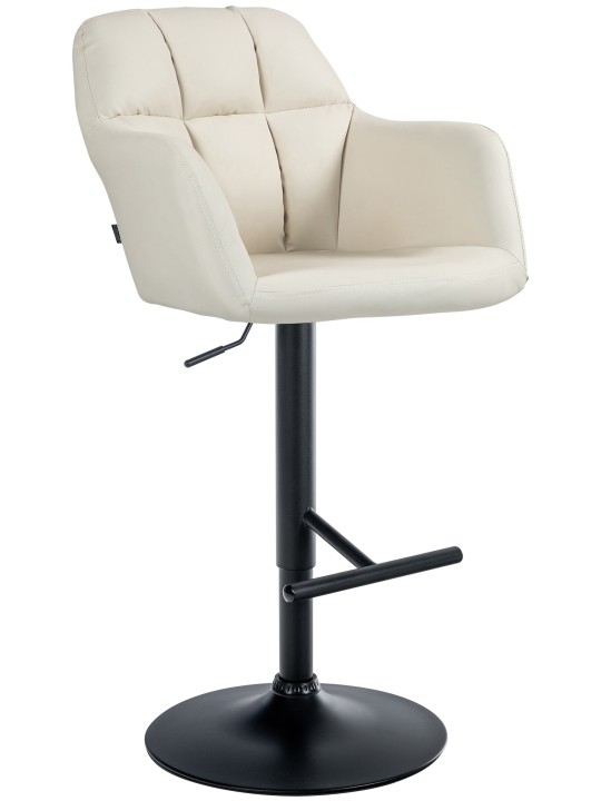 Tabouret de bar Natoma simili cuir, crème Tabouret de bar Natoma simili cuir, crème