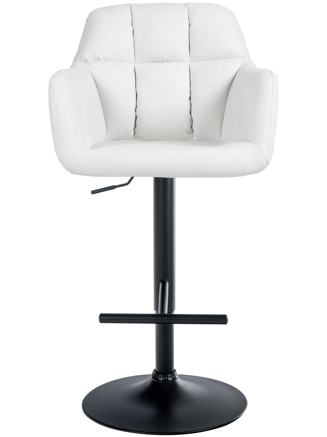 Tabouret de bar Natoma simili cuir, blanc