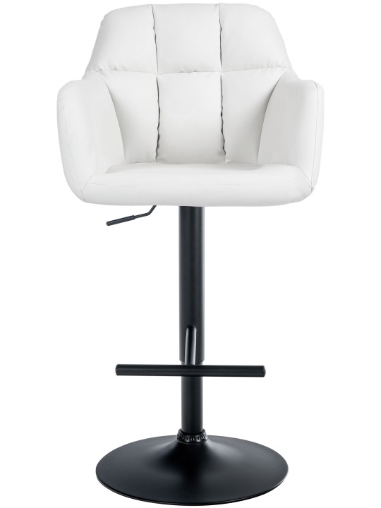 Tabouret de bar Natoma simili cuir, blanc