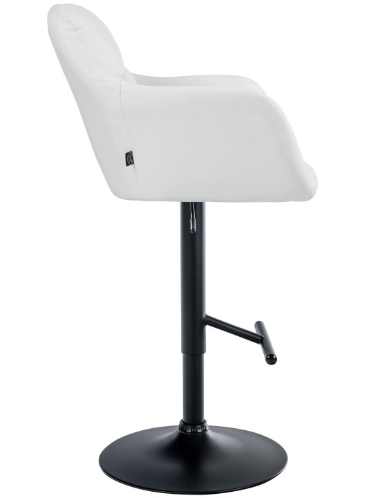 Tabouret de bar Natoma simili cuir, blanc
