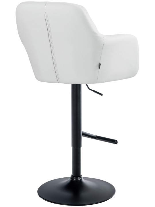 Tabouret de bar Natoma simili cuir, blanc