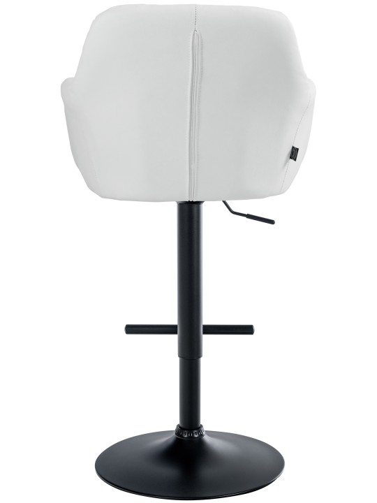 Tabouret de bar Natoma simili cuir, blanc