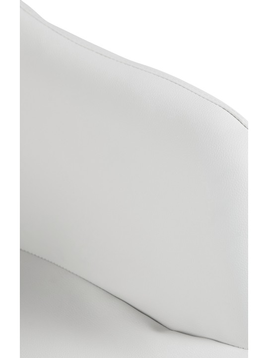 Tabouret de bar Natoma simili cuir, blanc