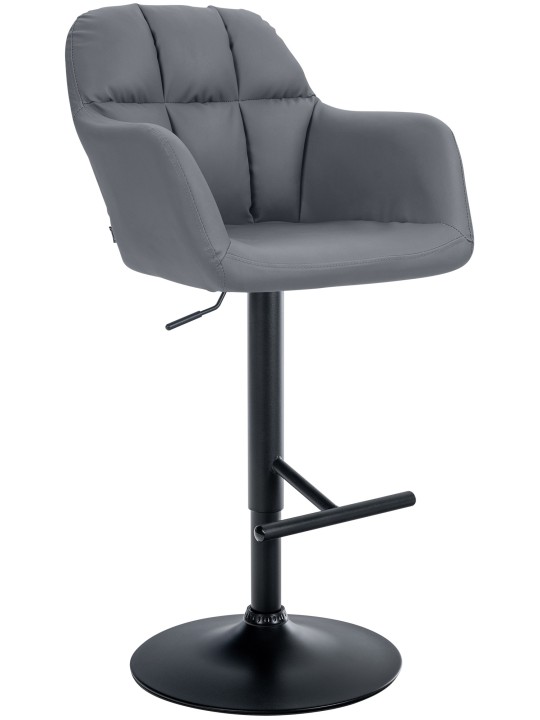 Tabouret de bar Natoma simili cuir, gris Tabouret de bar Natoma simili cuir, gris