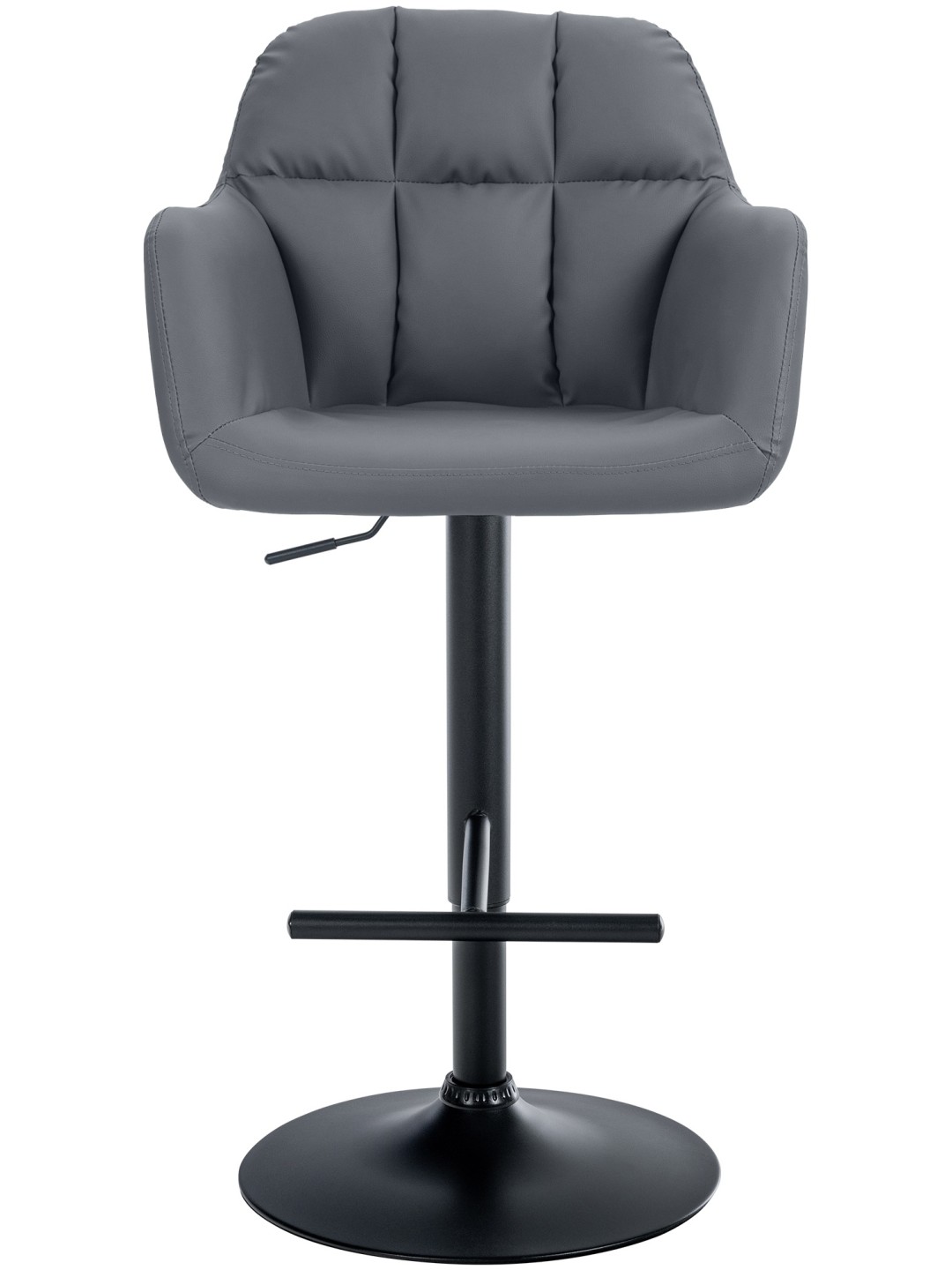 Tabouret de bar Natoma simili cuir, gris