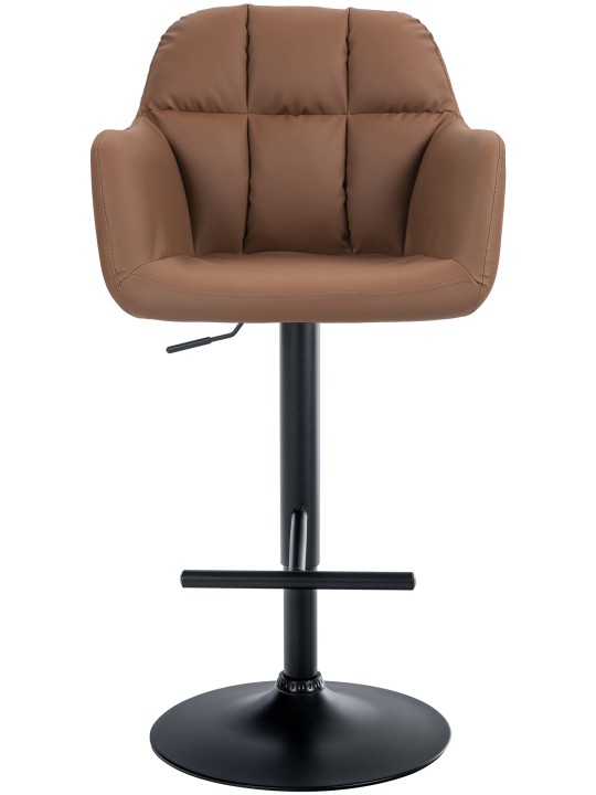 Tabouret de bar Natoma simili cuir, brun clair