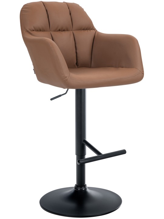 Tabouret de bar Natoma simili cuir, brun clair