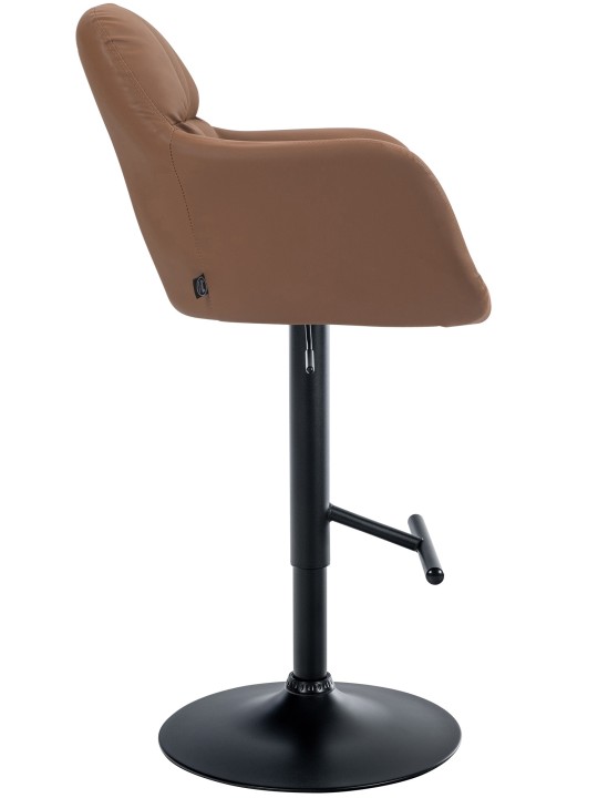 Tabouret de bar Natoma simili cuir, brun clair