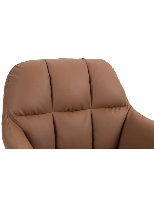 Tabouret de bar Natoma simili cuir, brun clair