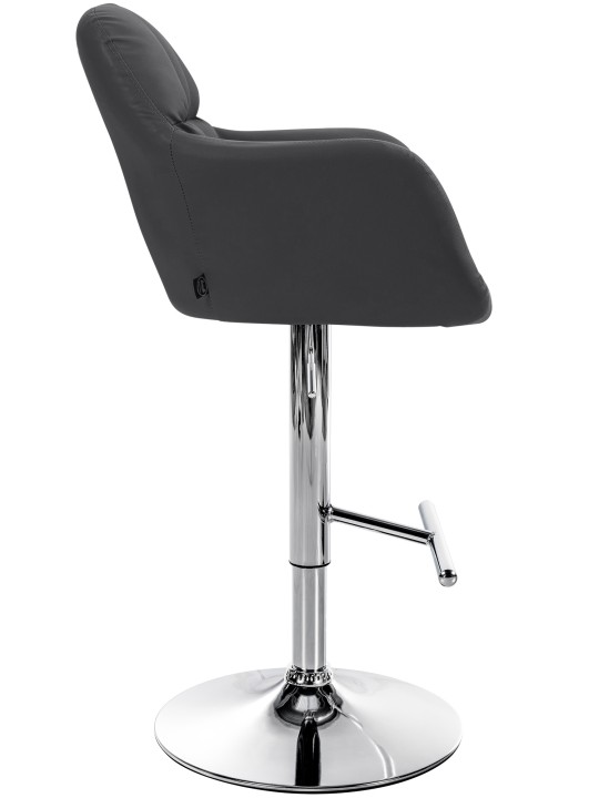 Tabouret de bar Natoma simili cuir chromé, noir Tabouret de bar Natoma simili cuir chromé, noir