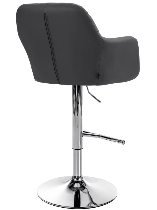 Tabouret de bar Natoma simili cuir chromé, noir Tabouret de bar Natoma simili cuir chromé, noir