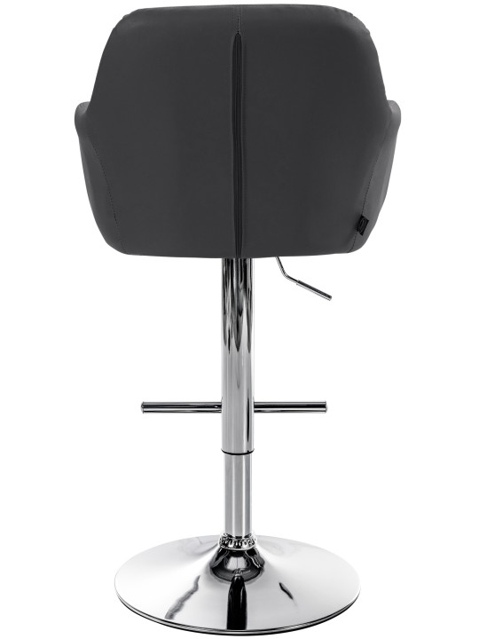Tabouret de bar Natoma simili cuir chromé, noir Tabouret de bar Natoma simili cuir chromé, noir