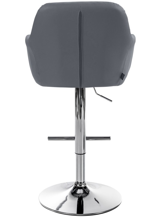 Tabouret de bar Natoma simili cuir chromé, gris Tabouret de bar Natoma simili cuir chromé, gris