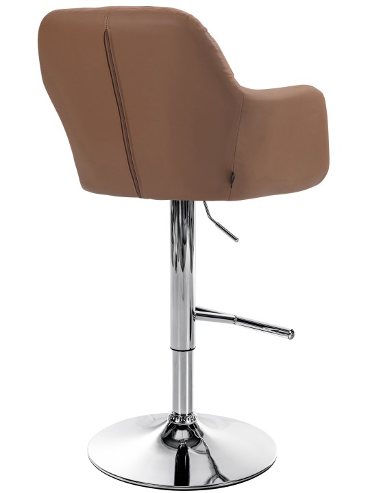 Tabouret de bar Natoma simili cuir chromé, brun clair Tabouret de bar Natoma simili cuir chromé, brun clair