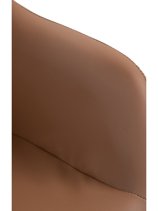 Tabouret de bar Natoma simili cuir chromé, brun clair Tabouret de bar Natoma simili cuir chromé, brun clair