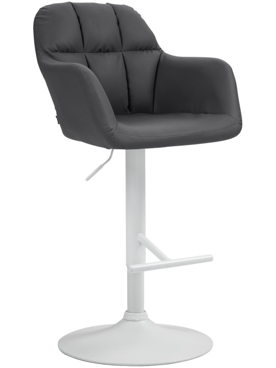 Tabouret de bar Natoma simili cuir, noir