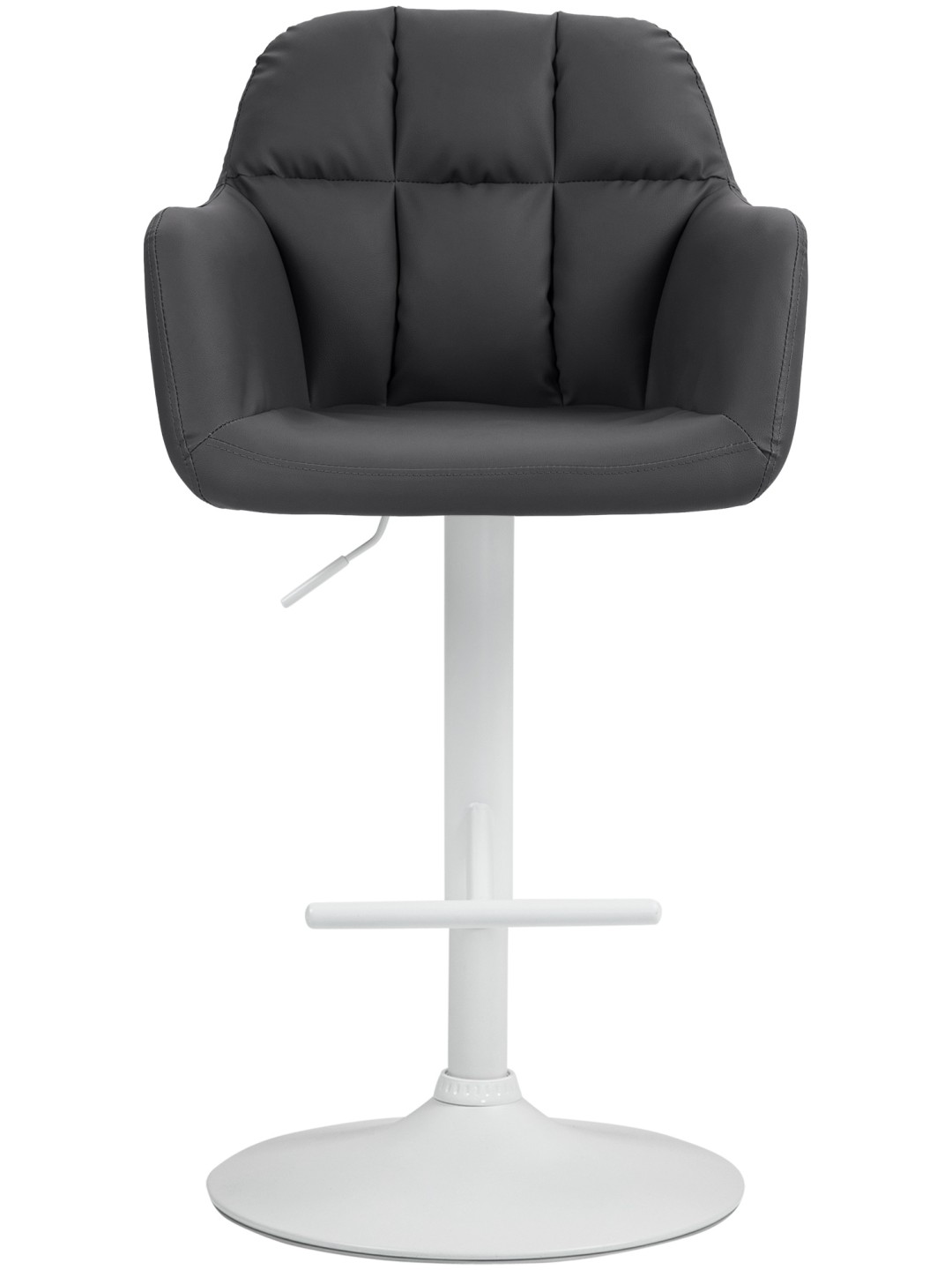 Tabouret de bar Natoma simili cuir, noir