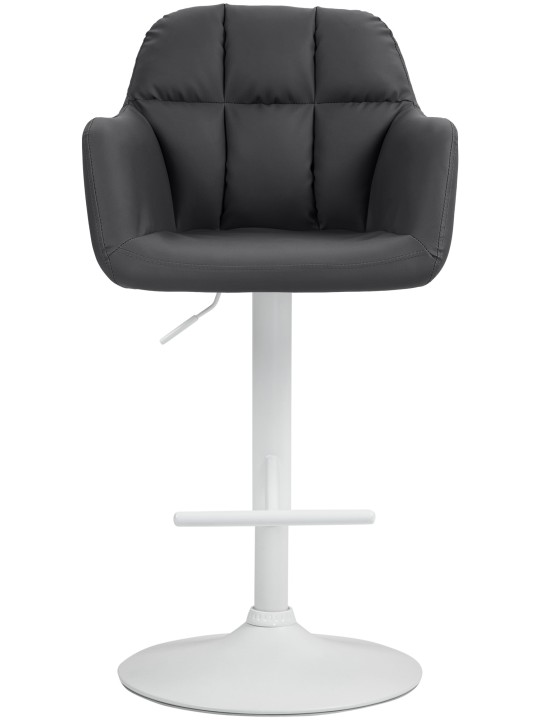 Tabouret de bar Natoma simili cuir, noir