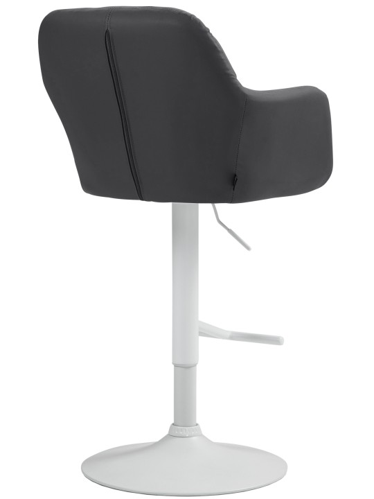 Tabouret de bar Natoma simili cuir, noir