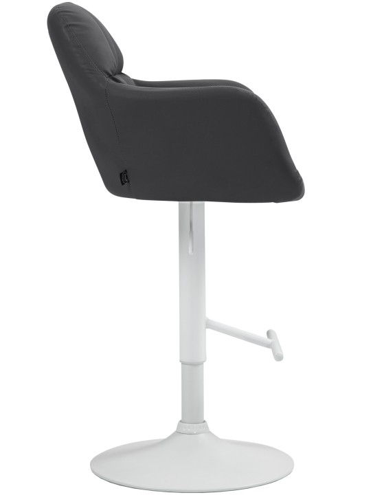 Tabouret de bar Natoma simili cuir, noir