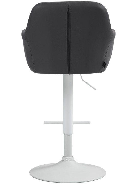 Tabouret de bar Natoma simili cuir, noir