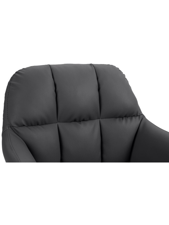 Tabouret de bar Natoma simili cuir, noir