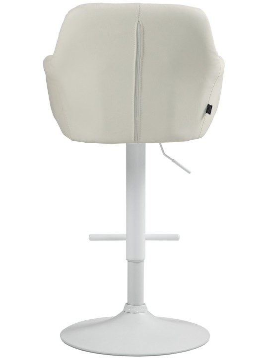 Tabouret de bar Natoma simili cuir, crème