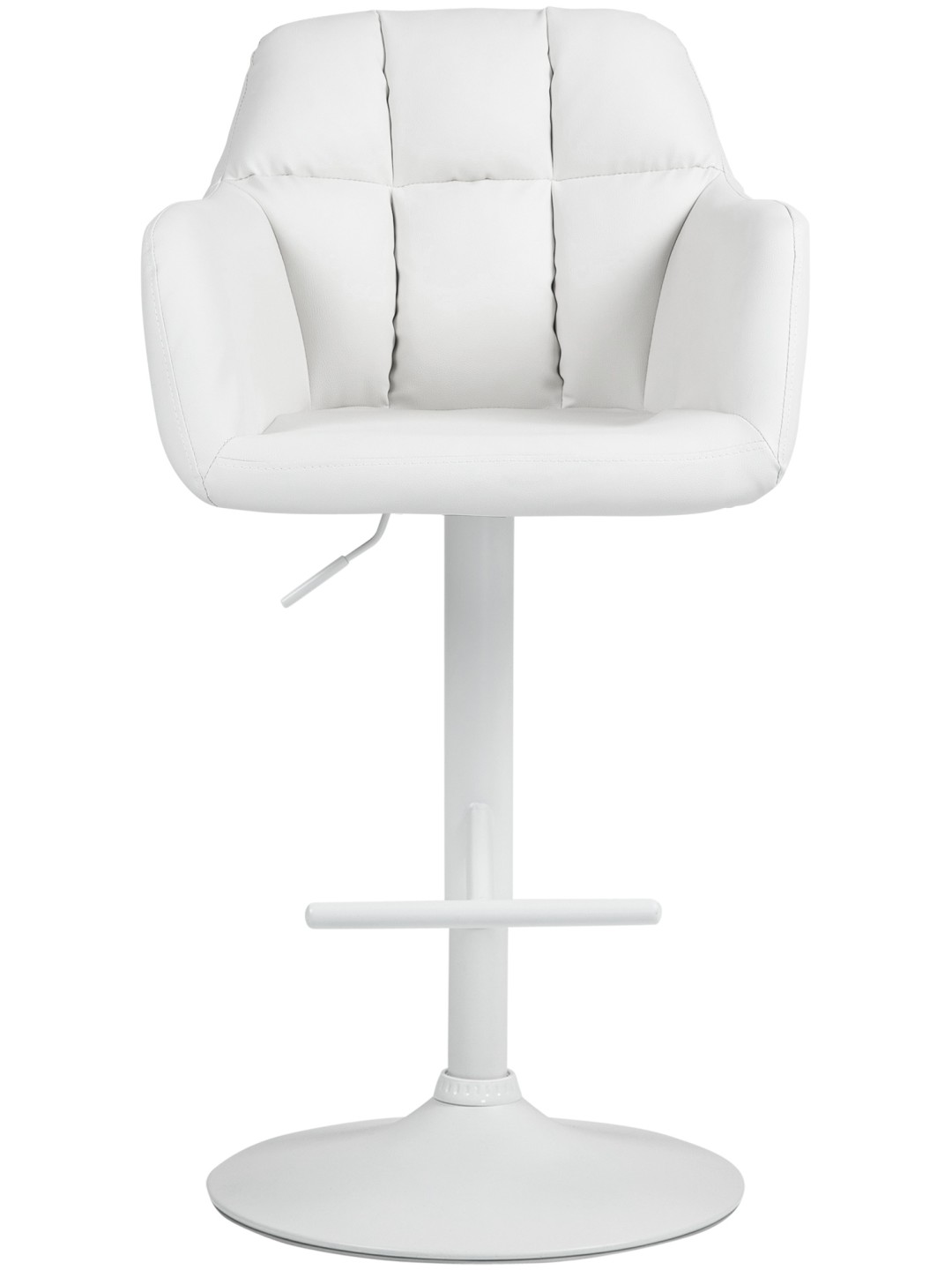 Tabouret de bar Natoma simili cuir, blanc