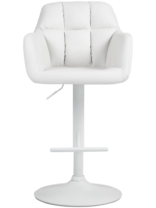 Tabouret de bar Natoma simili cuir, blanc
