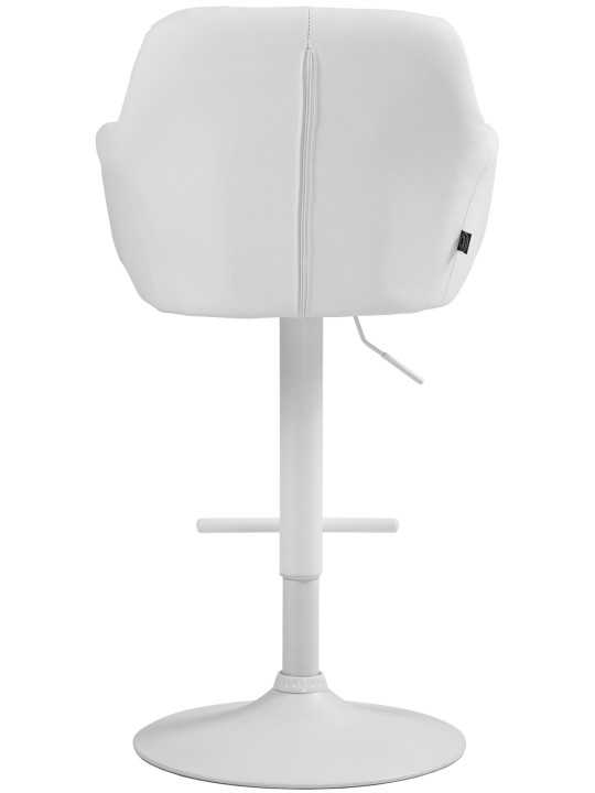 Tabouret de bar Natoma simili cuir, blanc