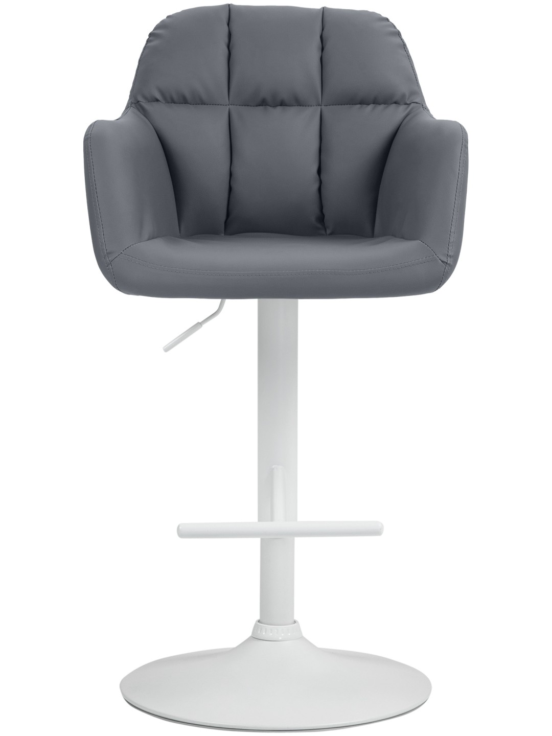 Tabouret de bar Natoma simili cuir, gris