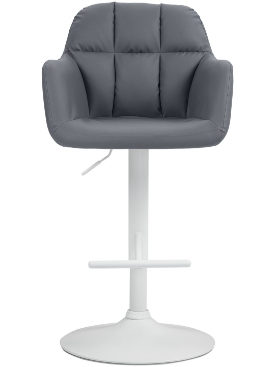 Tabouret de bar Natoma simili cuir, gris