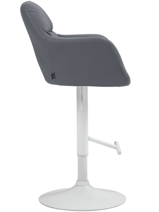 Tabouret de bar Natoma simili cuir, gris