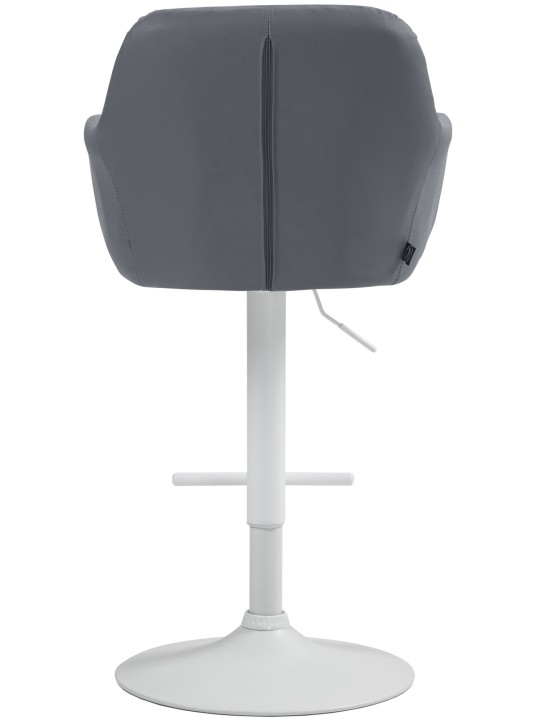Tabouret de bar Natoma simili cuir, gris