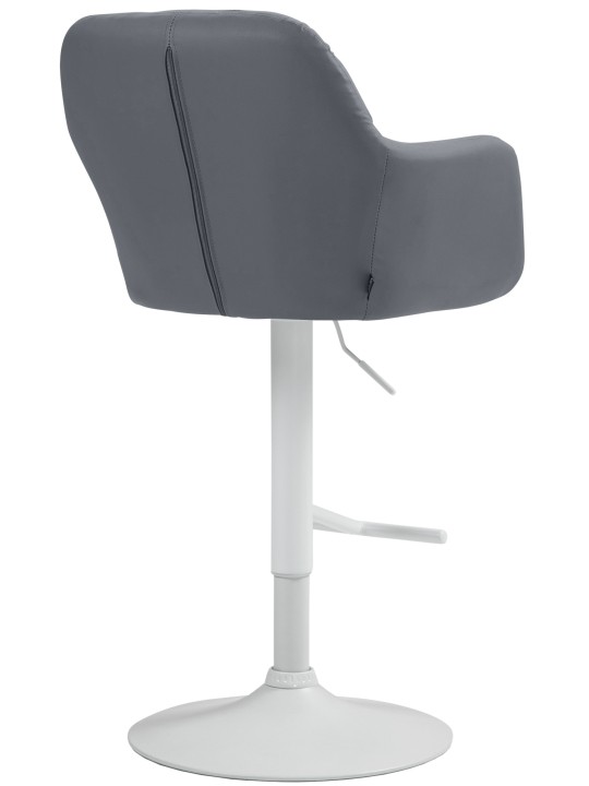 Tabouret de bar Natoma simili cuir, gris