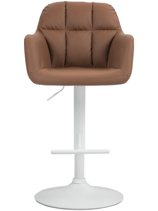Tabouret de bar Natoma simili cuir, brun clair