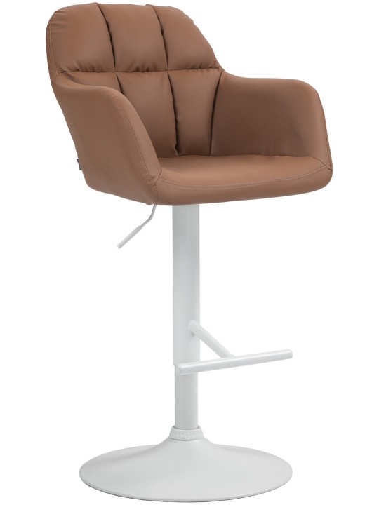 Tabouret de bar Natoma simili cuir, brun clair