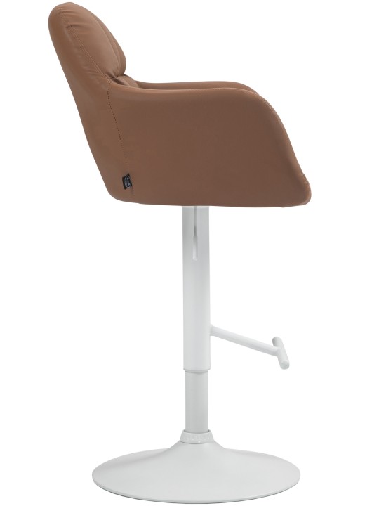 Tabouret de bar Natoma simili cuir, brun clair