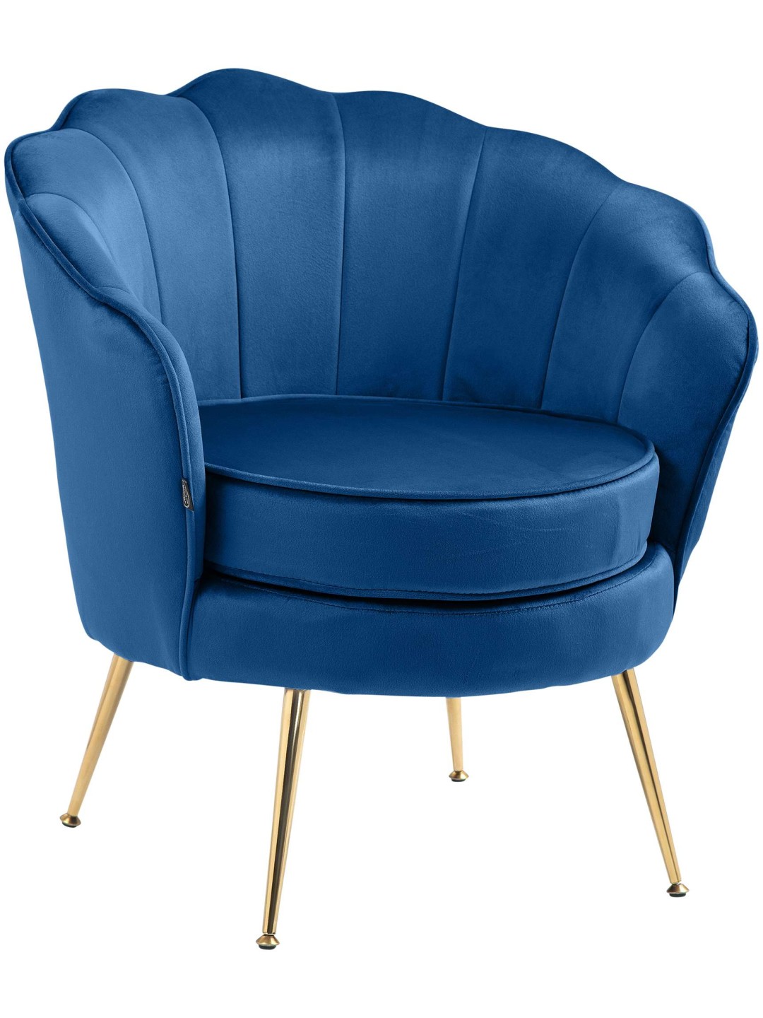 Chaise Rosita velours, bleu