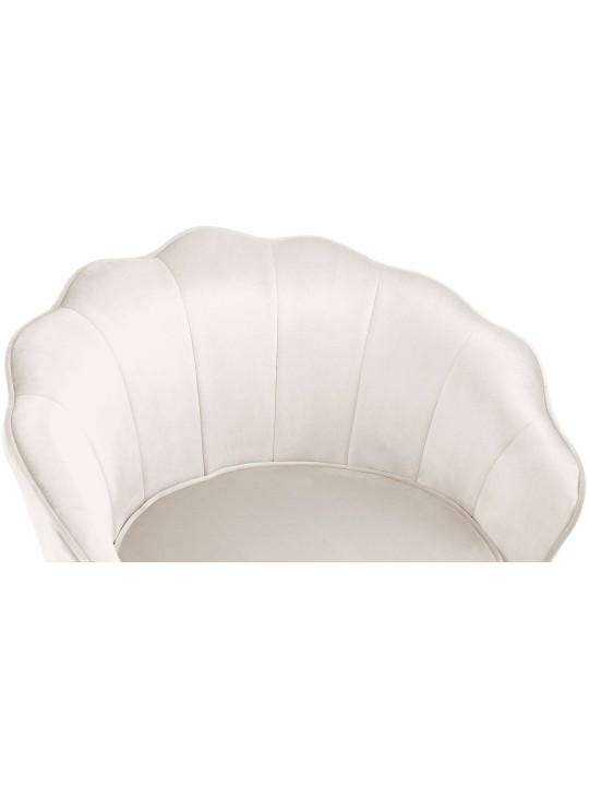 Chaise Rosita velours, crème