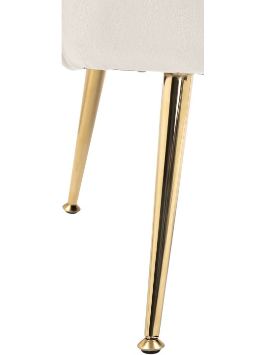 Chaise Rosita velours, crème
