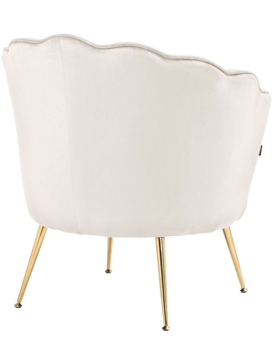 Chaise Rosita velours, crème
