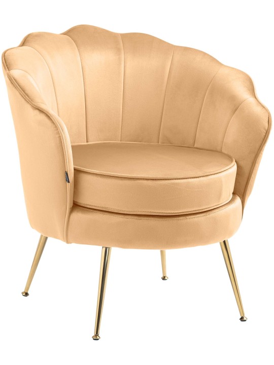 Chaise Rosita velours, jaune