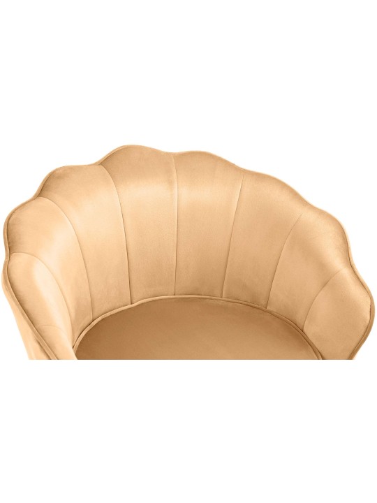 Chaise Rosita velours, jaune