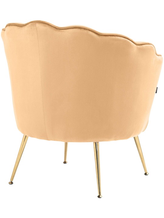 Chaise Rosita velours, jaune