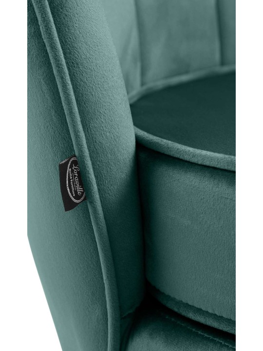 Chaise Rosita velours, vert