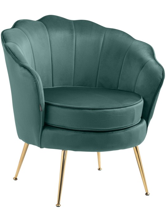 Chaise Rosita velours, vert